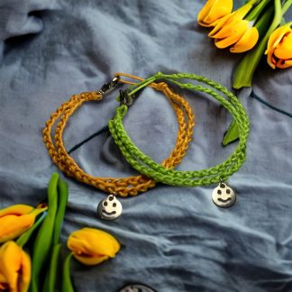 Double braid yellow and Green smile