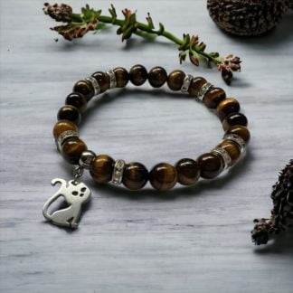 Tigers eye Cat charm