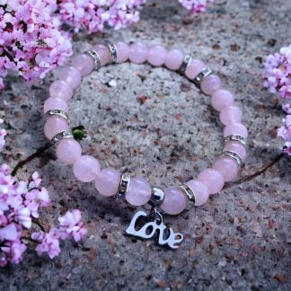Soft pink stone love