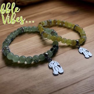 Small stone green/ Yellow puppy
