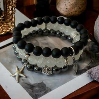 Black and white stack