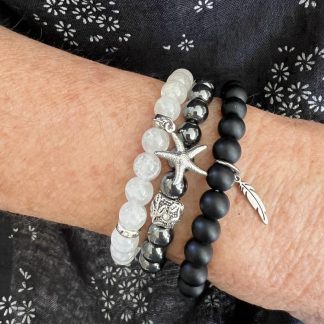Black and white stack