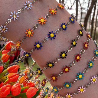 Daisy bracelet varied colours